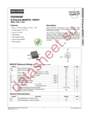 FDD5N50FTM_WS datasheet  